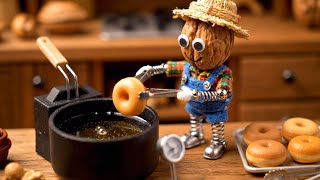 Mini Donut Making Animation | Step by Step | Miniature Cooking