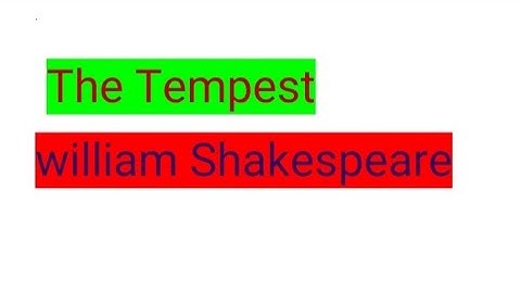 The tempest summary (in kannada )| Shakespeare novel| english b.com 3rd sem ||english notes 3rd sem|