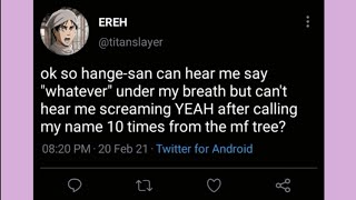 if attack on titan characters had twitter pt2.