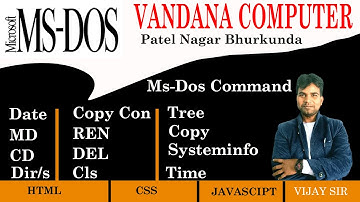 MS Dos All important command in one video Full Tutorial in Hindi ||  Complete Tutorial #msdos