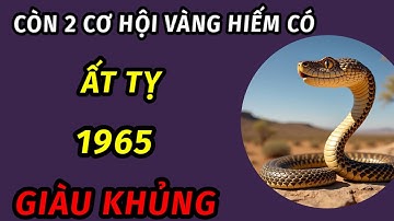 Còn đúng 2 cơ hội hiếm có trong nửa đầu tháng 10 âm lịch cho tuổi ất Tỵ 1965 trúng số độc đắc giàu 