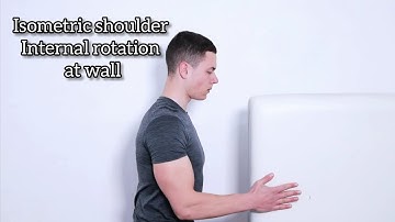 Isometric shoulder Internal rotation at wall | How to perform | Benefits | Orthoinfo.ca