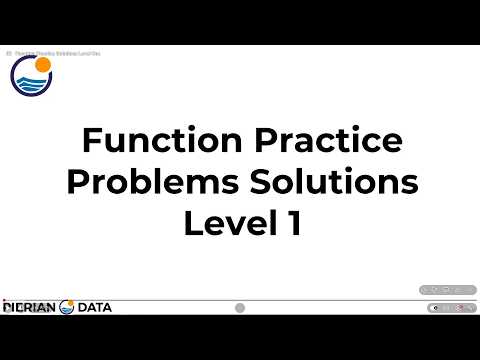 52. Function Practice Solutions - Level One