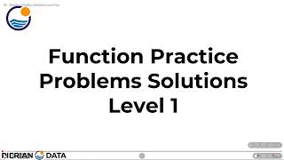52. Function Practice Solutions - Level One