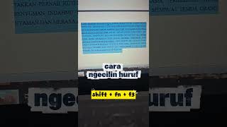 Cara Mengecilkan Huruf Caps lock di Word #word #laptop #capslock  #tips #2026