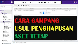Aplikasi Sakti Aset Tetap Part 9: Usulan Penghapusan Aset