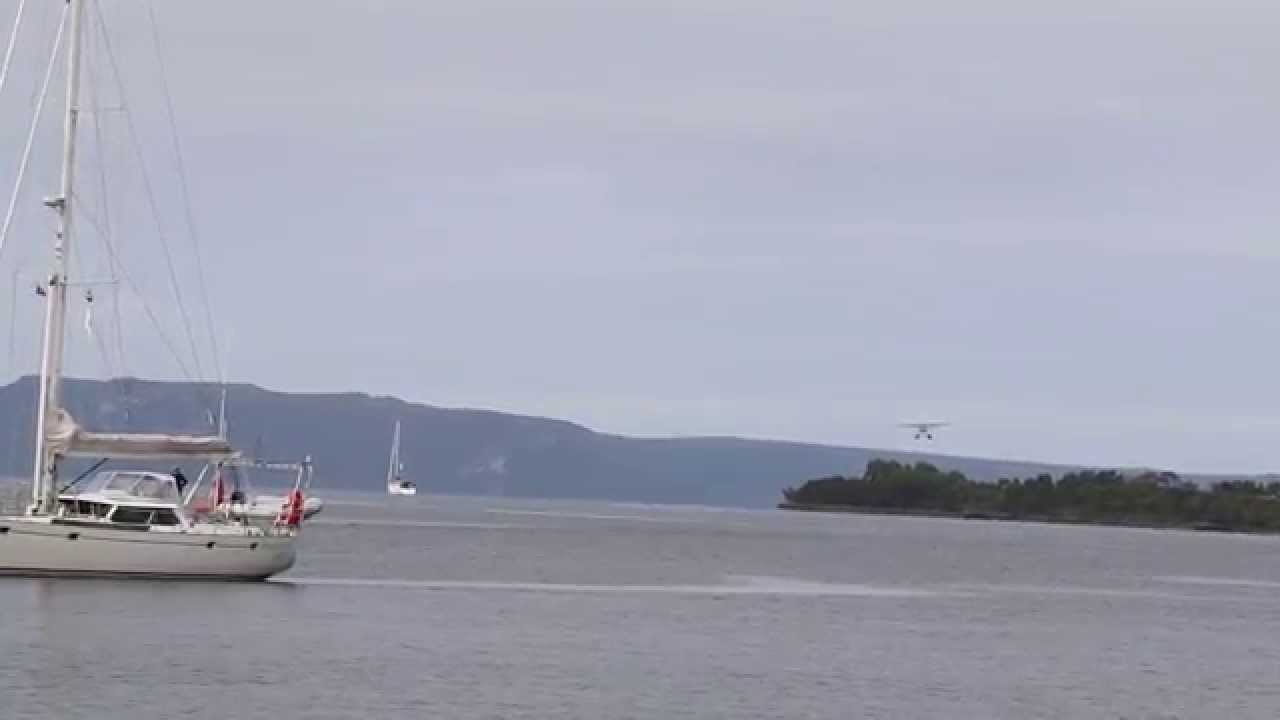Strahan, Tasmania, Australia water plane MVI 0988