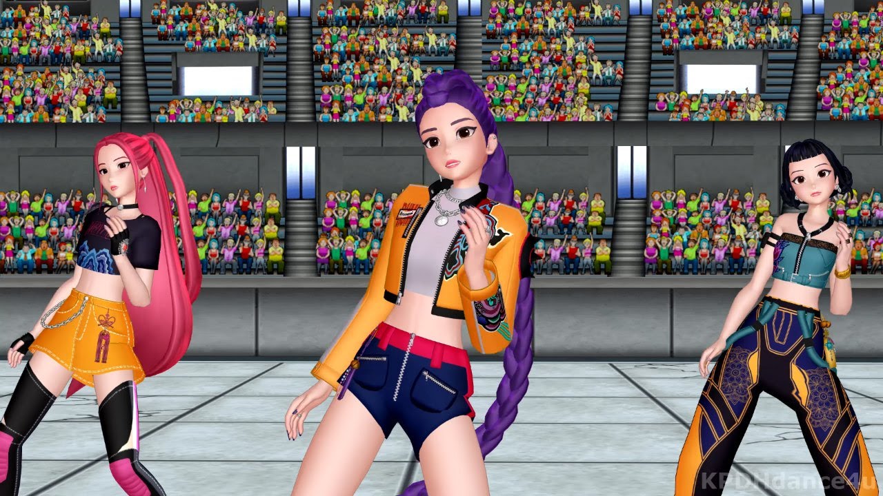 [MMD] K/DA POP/STARS - Huntrix Rumi, Zoey, Mira dance Kpop Demon Hunters Huntr/x