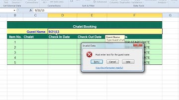 Data Validation in Excel 2010