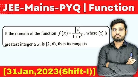 JEE Mains 2023 PYQ [31Jan,2023 (Shift-I)] || Find the Domain of f(x) is || Jee Mains Function PYQ