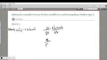 Solving for a variable in terms of other variables in a rational equation - 2