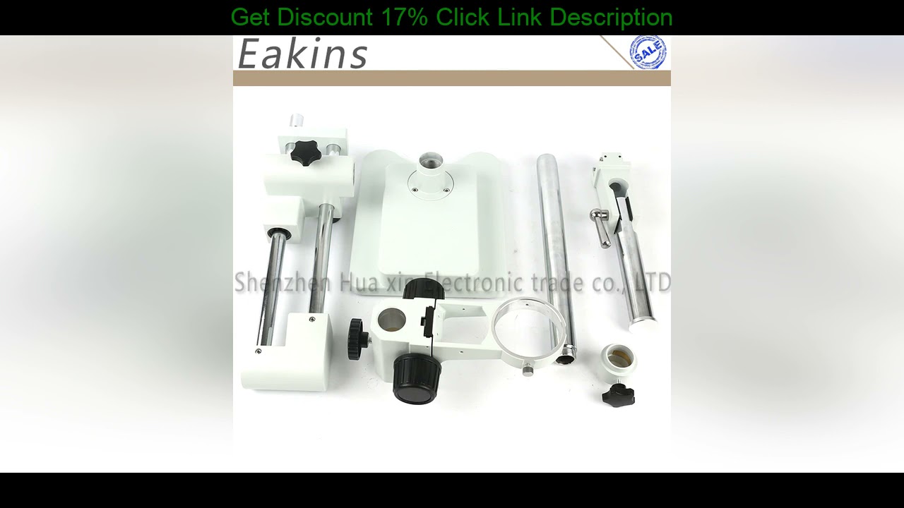 Top Universal Double Boom Binocular Trinocular Stereo Zoom Microscope Stand 76mm Focusing Holder Br