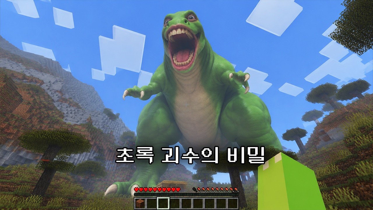 마인크래프트 거대 초록 괴수의 끔찍한 비밀