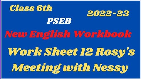 6th Class Worksheet 12 Rosy