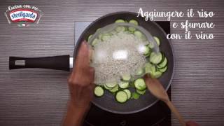 Risotto alle zucchine con panna, mascarpone e strakì Sterilgarda