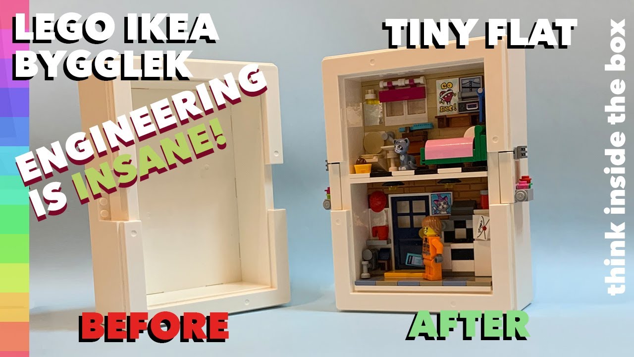 LEGO IKEA BYGGLEK tiny apartment flat number 2 moc for single cat woman