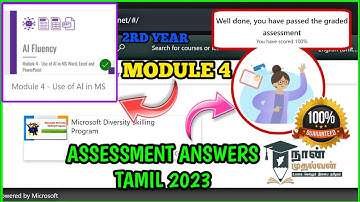 Use of AI Ms(Module 4) AI fluency Naanmuthalvan assessment answers💯 tamil | #naanmudhalvan