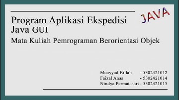 Aplikasi JAVA GUI | Program Ekspedisi Dengan MVC