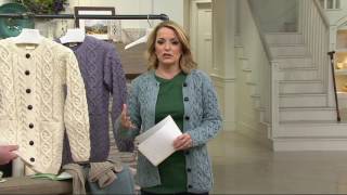 Kilronan Merino Wool Crew Neck Button Front Cardigan On Qvc