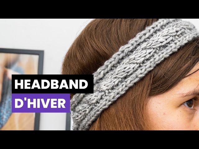 Bandeau D'Hiver Fin Pour Femme – Avec Nœud Torsadé – Cache-Oreilles Doux Et Chaud – Taille Unique (Tour 49-59 Cm)