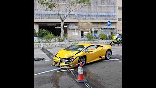 車CAM直擊 - 大涌道 林寶直剷的士 轉體三周
