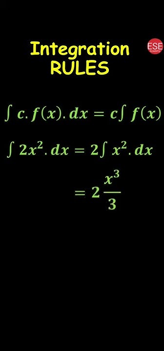 Multiplication by Constant Integration Rule #Shorts - YouTube