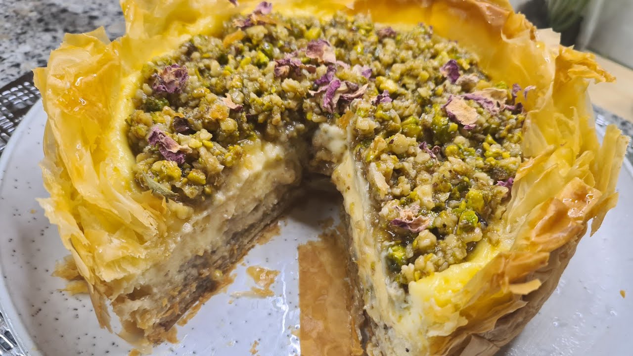 بقلاوة تشيز كيك روعة وسهلة التحضير