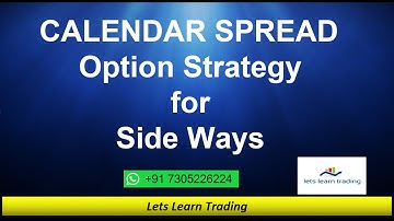 Calendar Spread Option Trading Strategy for Range Bound Market -Part 2 by  Lets Learn Trading