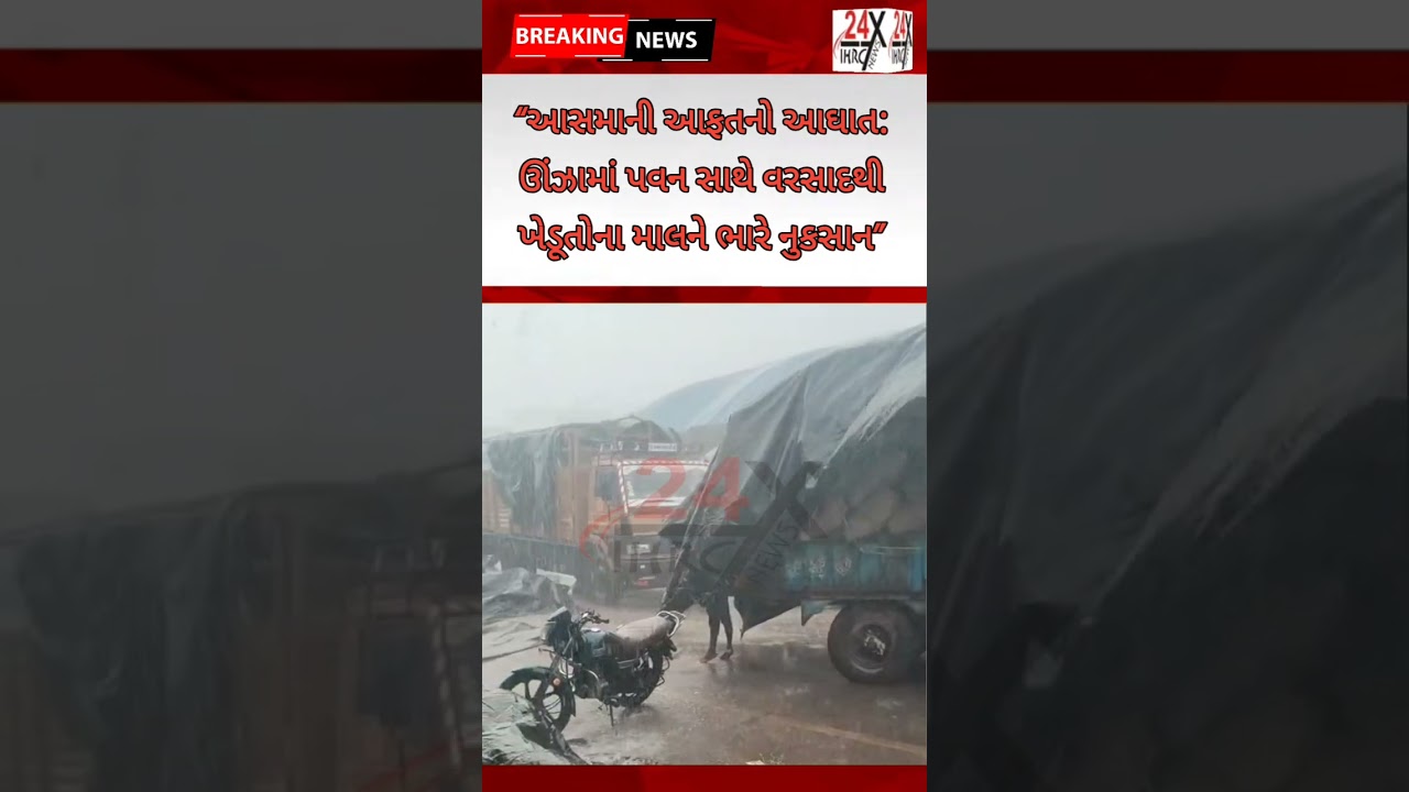 “આસમાની આફતનો આઘાત: ઊંઝામાં પવન સાથે વરસાદથી ખેડૂતોના માલને ભારે નુકસાન”