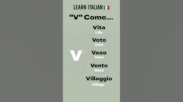 V come Vita | Simple way of Learning Italian | Learn Italian Easy Way  #learningitalian