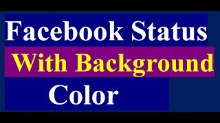 How To Post Facebook Status With Background Color | Facebook Tips screenshot 2