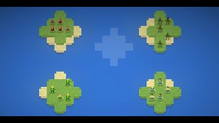 4 Species Battle With Naval Invasions Only! -WorldBox