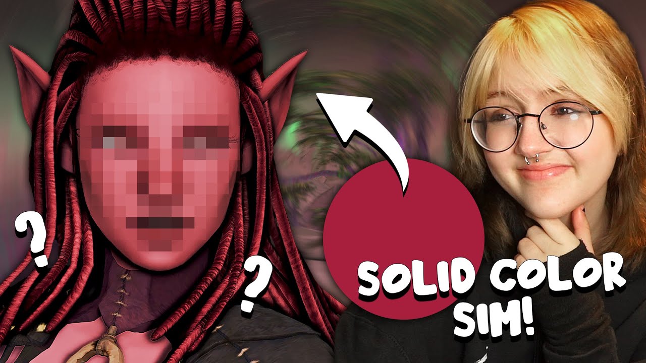 Can I make a sim using only ONE color? Sims 4 Create a Sim Challenge