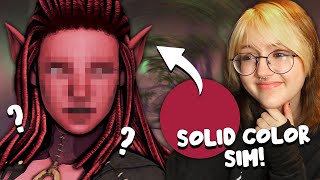Can I make a sim using only ONE color? | Sims 4 Create a Sim Challenge