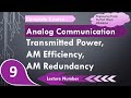 AM signal Transmitted Power, Efficiency and Redundancy in Analog Engineering by Engineering Funda