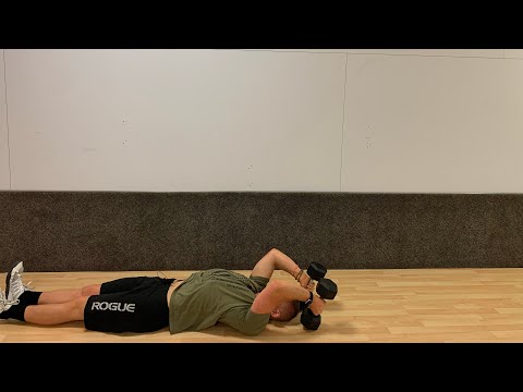 How to Dumbbell Floor Skullcrusher in 2 minutes or less