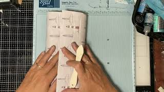 Making a gusseted envelope from a single 12 x 12 paper.