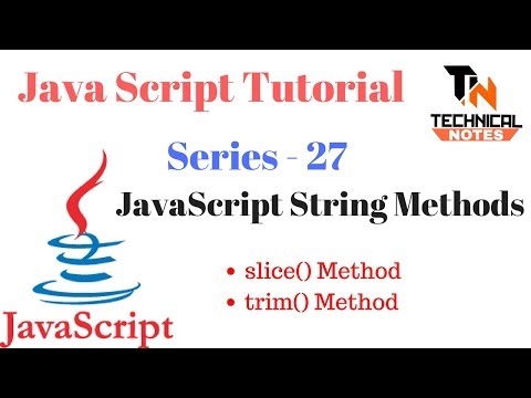 Slice() and trim() method in javascript