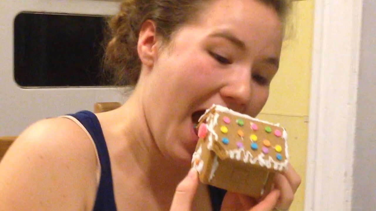 Gingerbread House Eating Contest! YouTube