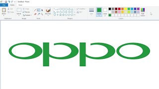 How To Draw Oppo Logo In Ms Paint Easy Step By Step Drawing
