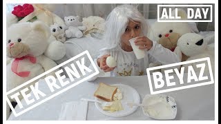 1 GÜN BOYUNCA TEK RENK BEYAZ, eğlenceli vlog video