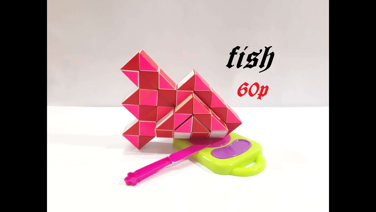 Magic Ruler Fish Magic Ruler Puzzle or Snake Cube 60 - Fish - 鱼 - YouTube