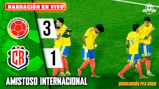 ✅ COLOMBIA VS COSTA RICA NARRACIÓN EN VIVO / PARTIDO SIMULADO PES 2026 | NOTICIAS DEL VERDE TV
