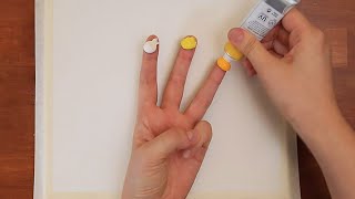Yellow-Brown Landscape｜Acrylic Painting on Canvas Step by Step #462｜Satisfying ASMR