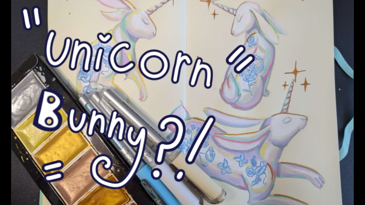 SKETCHBOOK TIME! Drawing ceramic rabbits with paint markers - YouTube
