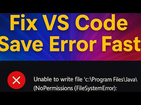 How To Solve Vs Code Unable To Write File Problem | VsCode Mein Unable ...