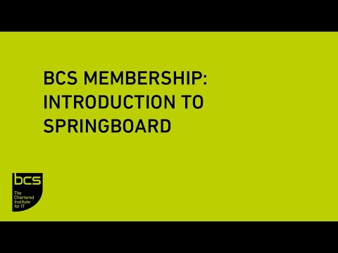 BCS Membership | Introduction to Springboard
