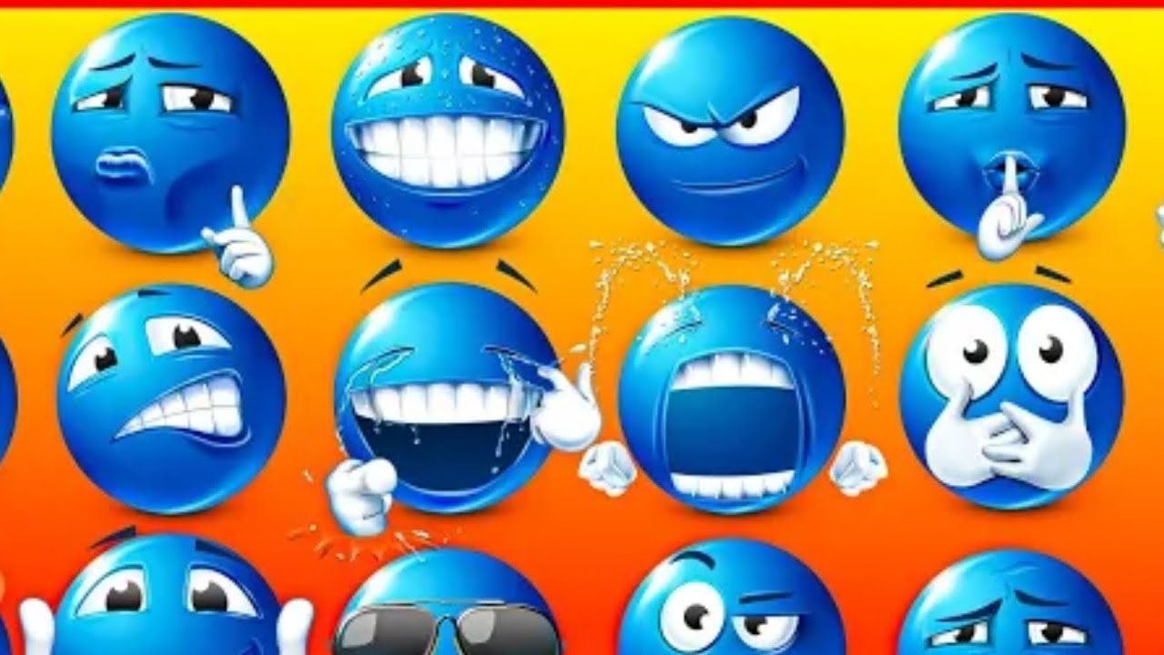 Blue Troll Face 🎭 Emoji  || Copyright free 🆓 || Green Screen New Troll Face 🫣☠️