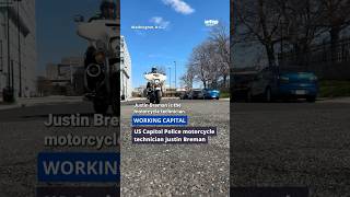 On a roll: US Capitol Police motorcycle technician Justin Breman