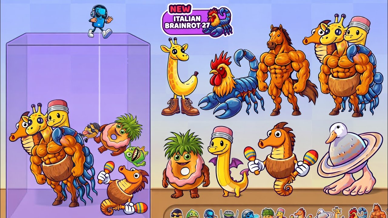 Merge Fellas Italian Brainrot 27 | New Characters + Final Boss – MAX LEVEL Gameplay!